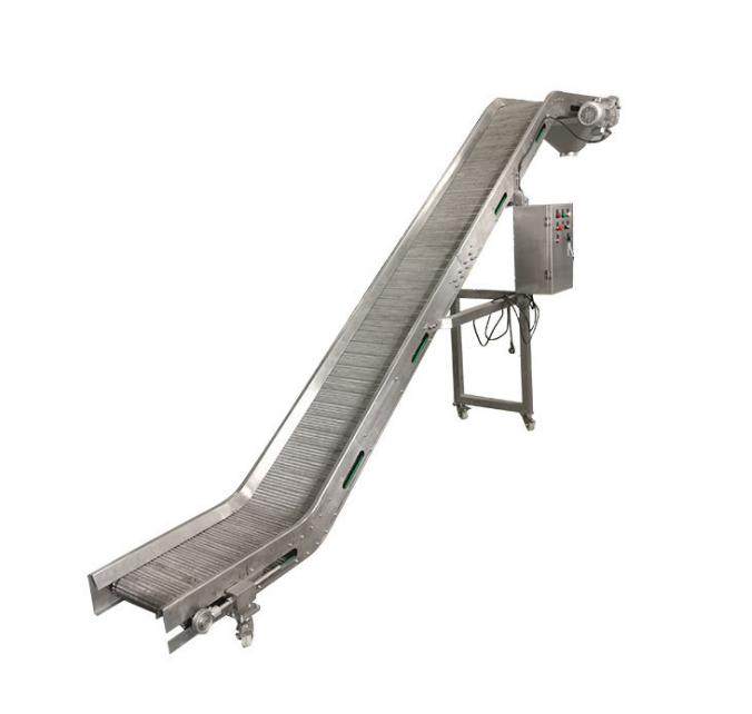 Stainless steel mesh belt chain inclined conveyor